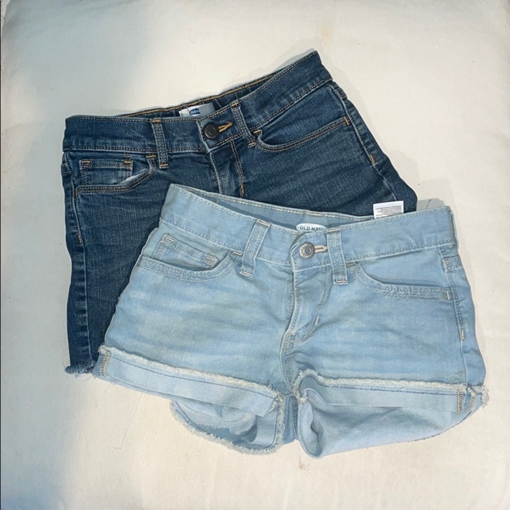 2 Pair Girl’s Old Navy Denim Shorts - 8